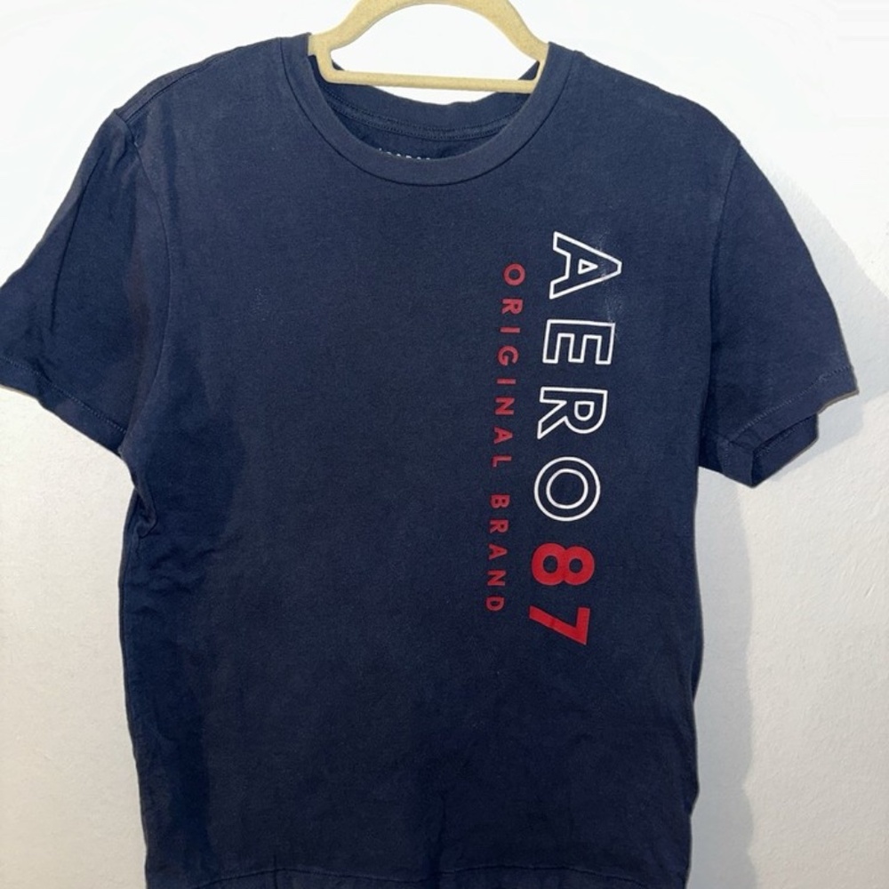 Aeropostale Embroidered Logo T Shirt Men's Size Medium-Navy NWT